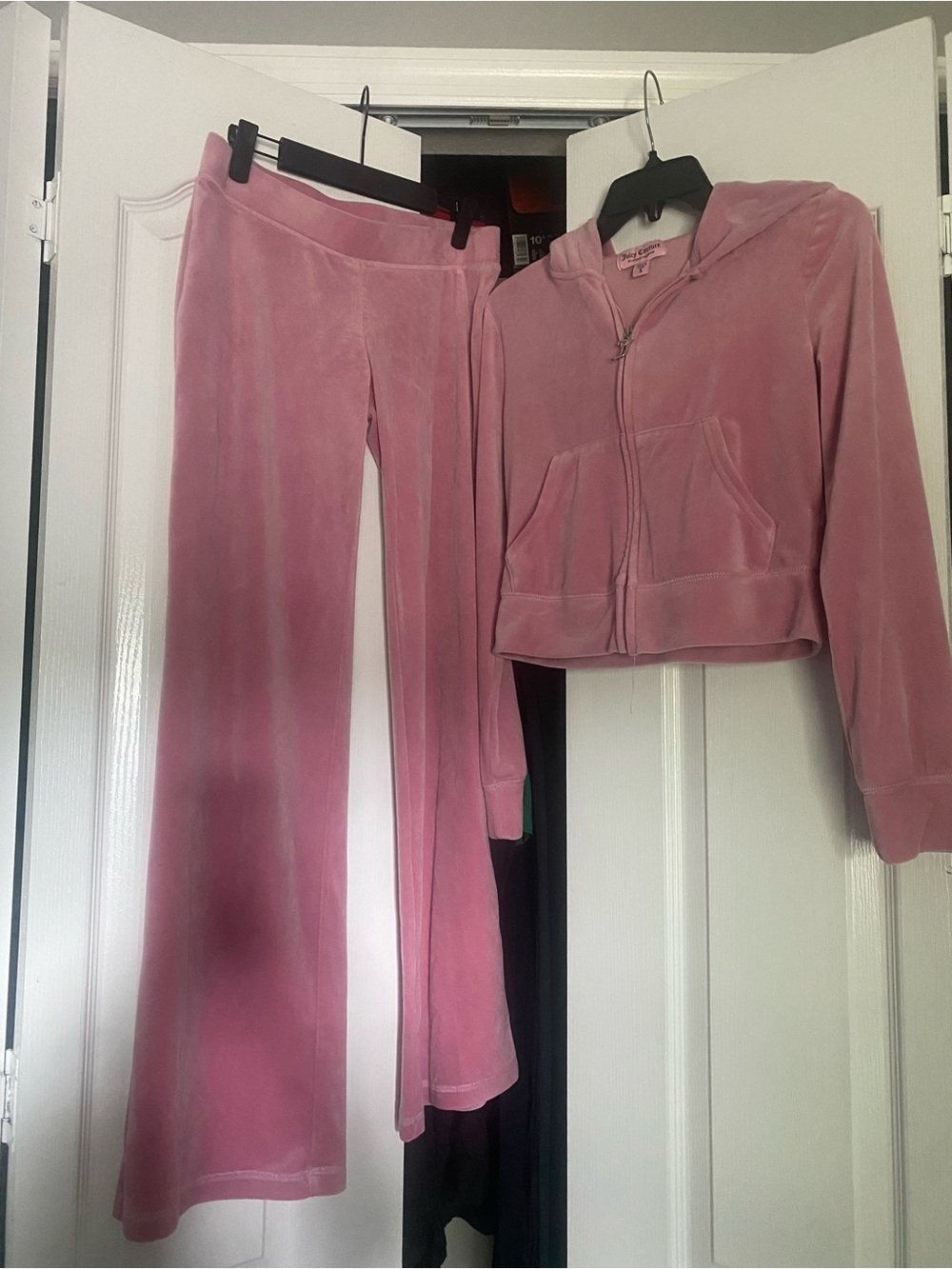 Juicy Couture Light Pink Velour Hoodie Top